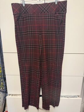 torrid Burgundy Plaid Wide Leg Pants